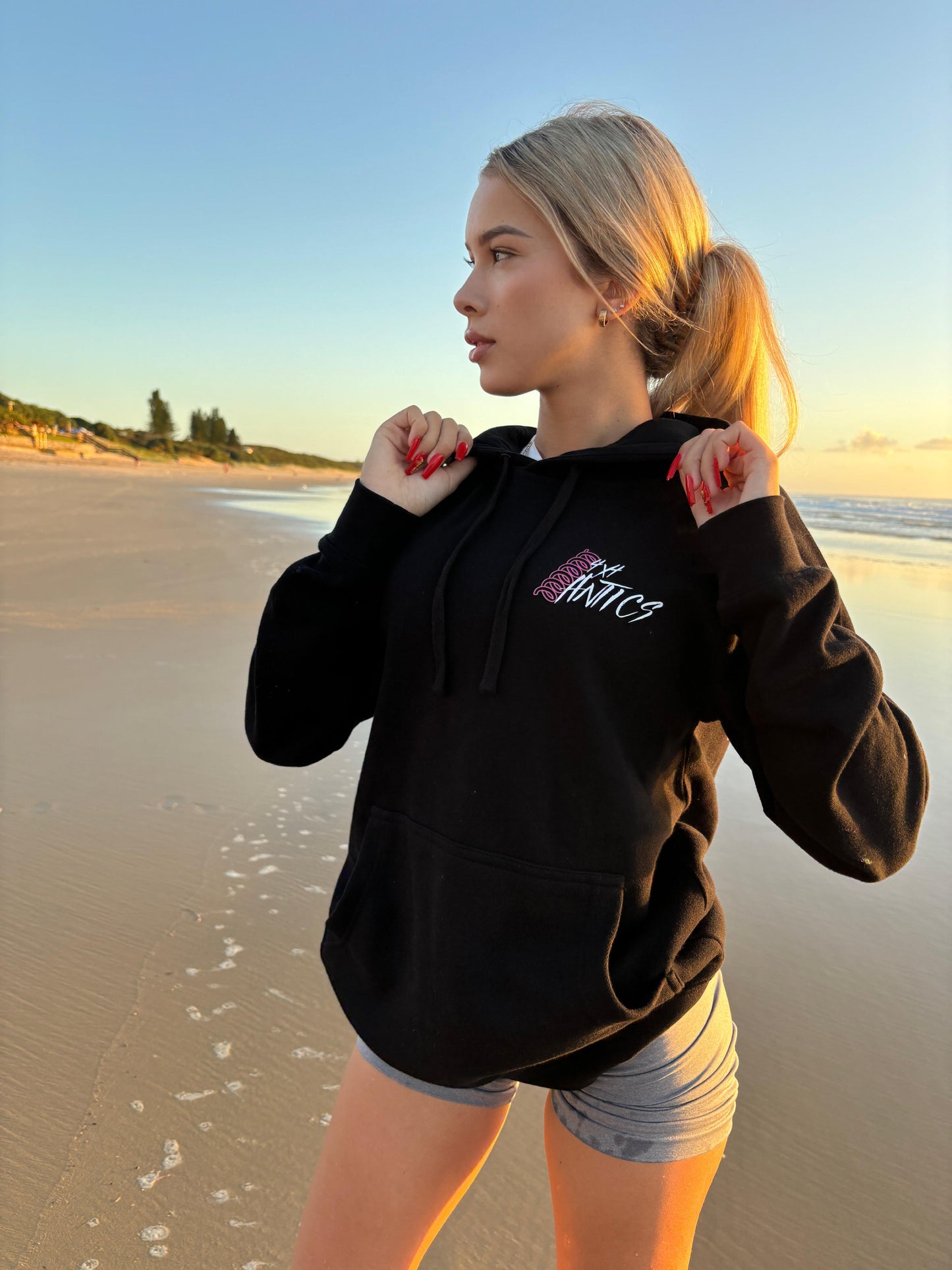 UNISEX HOODIE PINK LOGO